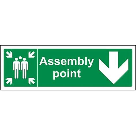 Assemblage point Panneau, pointe flèche, autocollant, paysage, 300 mm x 100 mm, vert
