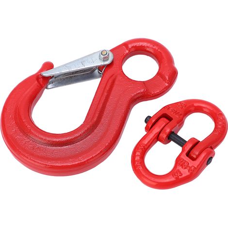 Élingue de levage robuste 2T avec crochet et œillet pour remorquage et manutention (1/5)