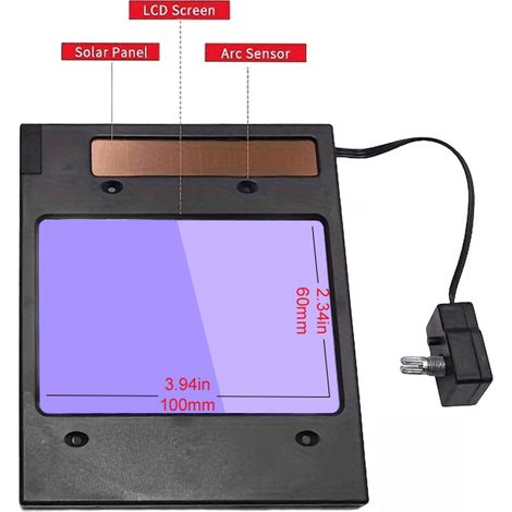 Large fenêtre de visualisation, réglage automatique de la luminosité, masque de soudage multifonctionnel, masque de protection pour soudeur TIG, casquette de soudage avec délai/sensibilité/obscurité r (1/2)