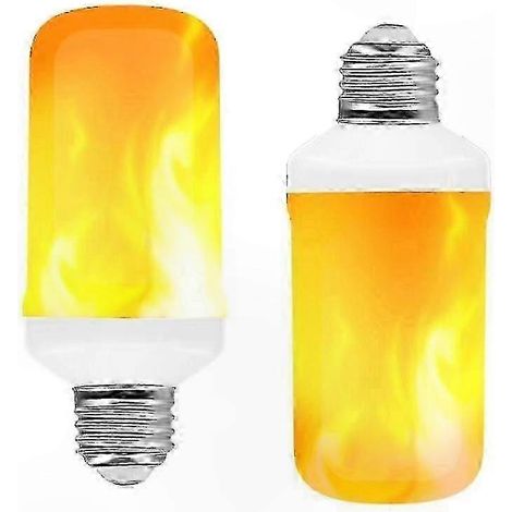 Lot de 2 ampoules LED E27 effet flamme, 5 W, lumière vacillante, lampes d'ambiance décoratives pour l'intérieur (1/5)