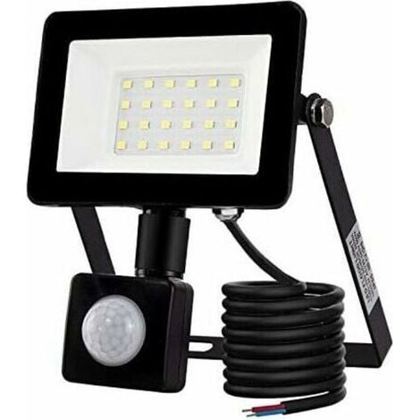 Projecteur LED extérieur 20W avec détecteur de mouvement 6500K Projecteur LED extérieur, IP66 avec lampe de sécurité à dé (1/4)