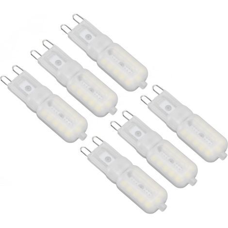 Ampoules G9 à intensité variable, protection des yeux, économie d'énergie, 5 W, 22 LED, pour plafonnier ou lampe de bureau, lot de 6, lumière blanche, 220 V (1/5)