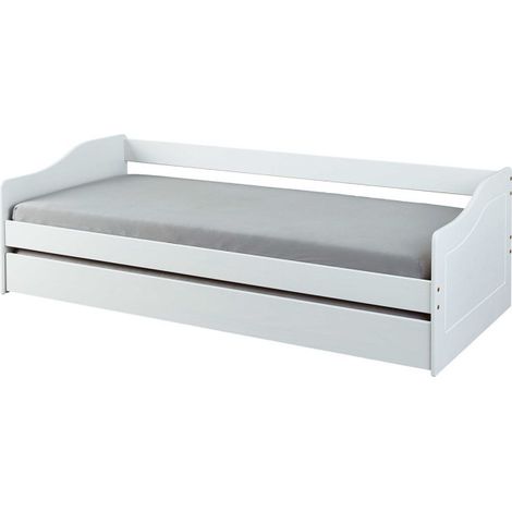 Lit Enfant Gigogne "Léana" 90x200cm Blanc (1/5)