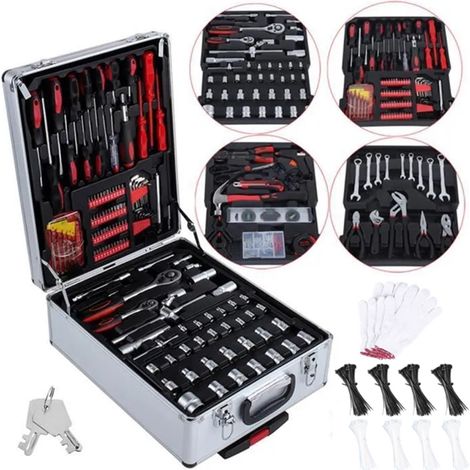 Mallette de rangement en aluminium 999 pièces – Compartiments amovibles – Roulettes directionnelles – Poignée rétractable – Hobbytech (1/5)