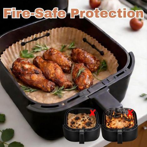 Anneaux Magnétiques - Pour Papier Cuisson Friteuse À Air - Blocage Anti-Projection - Silicone Alimentaire - Lot De 6 (1/5)