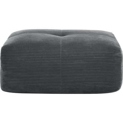NECHE Pouf Repose-pied Tabouret 92.5x75x44cm,Gris