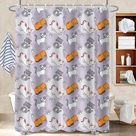Rideau de douche imperméable en polyester 180x180 moderne bâche polyester douche pour nouvelle déco pour la rentrée (1/5)