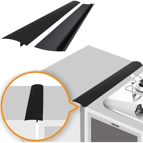Cache-Joints En Silicone - 53 Cm - Forme T - Pour Plaque De Cuisson Et Plan De Travail - Lot De 2 (1/5)