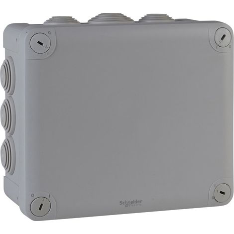 Mureva Box, boite de dérivation IP55 + embouts 175x150x80, gris - ENN05010