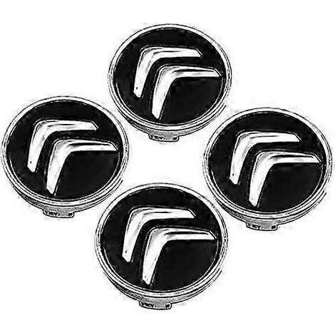 Enjoliveurs - compatible Citroën C4 Picasso, C3 Berlingo, C5 X7, C2, C1, DS3, ZX, Xsara, C8, DS4, 60 mm, avec logo et cache-moyeux - lot de 4 (1/5)