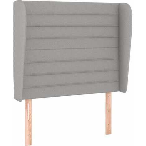Maison Exclusive - Kopfteil mit Ohren Hellgrau 83x23x118/128 cm S (1/5)