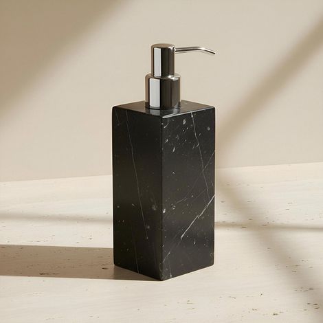 BATHBAZAAR - Distributeur de savon liquide en marbre noir (1/5)
