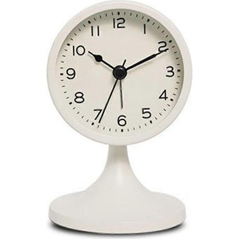 Réveil rond en métal de style nordique, horloge de table silencieuse vintage, veilleuse de chevet pour étudiant, décoration de chambre, décoration intérieure B (1/5)