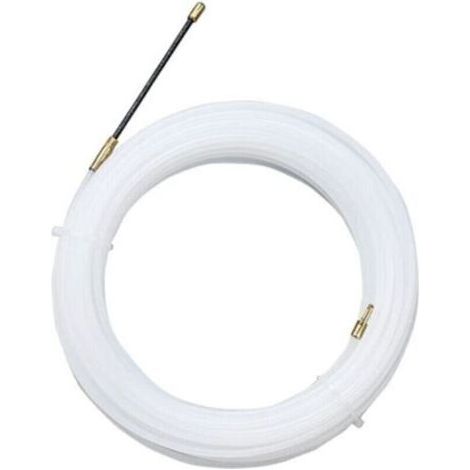 Tire fils d'électricien nylon 30m – Tête flexible de guidage – Ø4 mm – Résistant aux hautes températures et au vieillissement