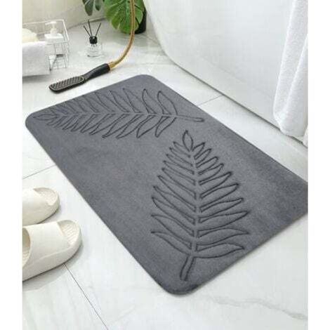 Tapis de Bain en Mousse à Mémoire de Forme,40 x 60 cm Tapis de Bain Antiderapant,Tapis Salle de Bain Épaissi Tapis Sortie de Douche Absorbant,Mou