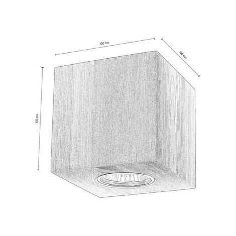 [NEUWERTIG] Envostar Tuni Downlight Spot Lampe Grau Gebeizte Kiefer Deckenleuchte Leuchte B-Ware