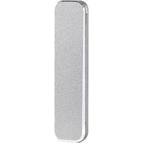 Support de téléphone pliable en métal invisible, support adhésif de bureau (gris)