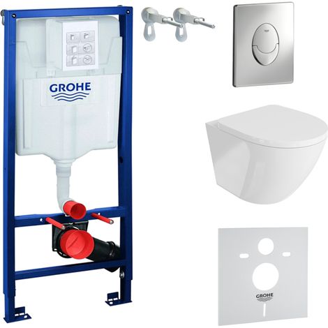 GROHE WC Set mit Vorwandelement, Wand-WC und Spülknopf (1/5)