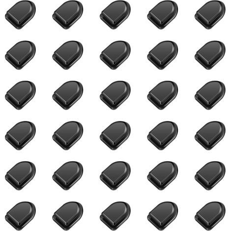 Set mit 30 unsichtbaren Klebehaken, schwarze selbstklebende Haken, schwarze Handtuchhaken, selbstklebende Kleiderhaken, Badezimmerhaken, Autoschlüsselhaken (1/4)