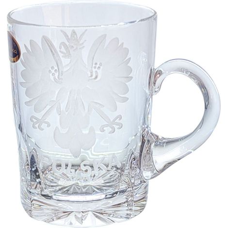 Copa de vodka de cristal con águila polaca grabada, 80 ml. (1/2)