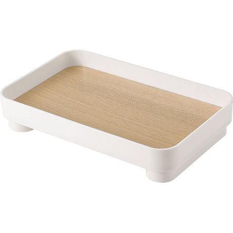 Plateau De Rangement En Bois - Pour Salle De Bain Et Vasque - 24 X 15 X 4 7 Cm - Lot De 1 (1/5)
