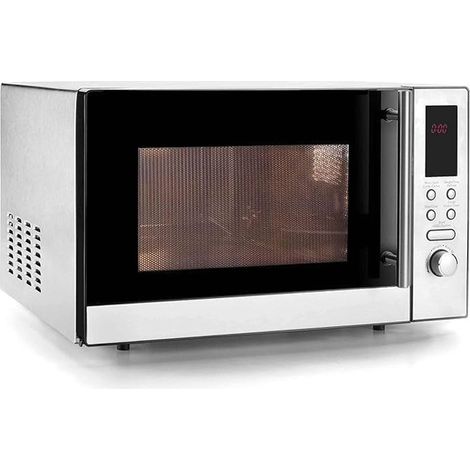 Micro-ondes professionnel avec plateau tournant, argent, 25 litres, 900 W
