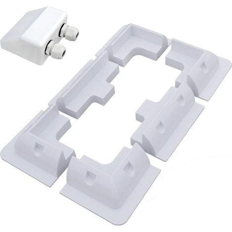 MINKUROW Soportes laterales para montaje de paneles solares 4 esquinas angulares y 2 soportes laterales Prensaestopas de doble entrada para autocaravanas para caravanas autocaravanas (1/5)