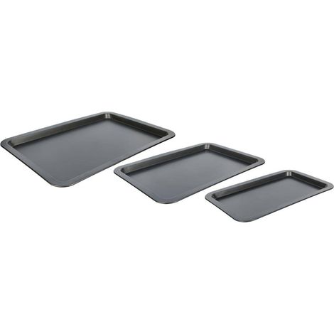 Lot de 3 plaques de cuisson en acier pour four avec livraison gratuite (1/5)