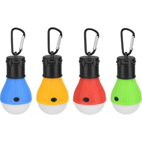 Lampe LED pour tente avec clip-crochet, alimentée par piles, luminaire d'urgence pour randonnée, pêche, coupure de courant (1/5)