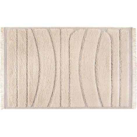 VIVARAISE - Tapis Vivaraise Solan - 200 x 290 cm en Polypropylène Blanc (1/5)
