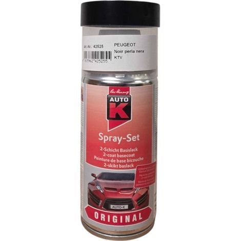 Bombe de peinture pour carrosserie - Peugeot - KTV Noir perla nera - 150 ml - Auto K
