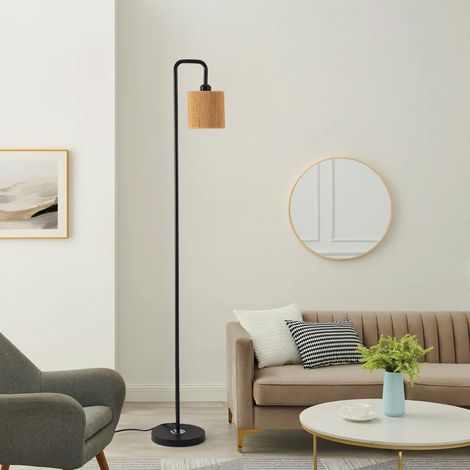 Modern Floor Lamp with Cylindrical Shade (1/5)