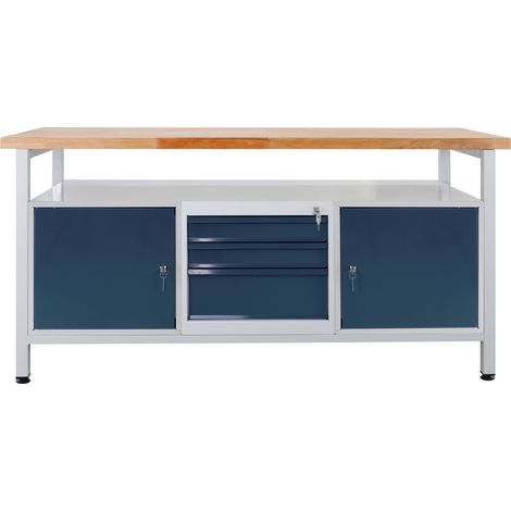 ADB Montagetisch Werkbank 2 Türen 3 Schubladen L1700xB600xH840 mm max. 500kg (1/5)