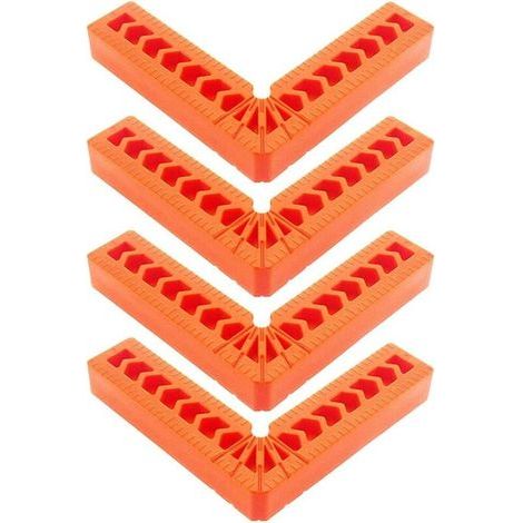 Pair 4 Équerres de Positionnement 90 Degrés L Type Pinces à Angle Droit, 4 Pouces Auxiliaire Localisateur Titulaire Angle (1/5)