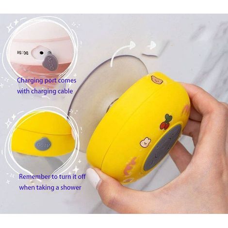 Enceinte Bluetooth sans fil étanche pour salle de bain, maison et extérieur, mini-ventouse universelle, caisson de basses mignon, nouveau
