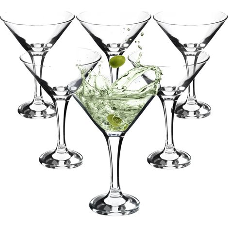 Ensemble de Verres à Cocktail, Capacité de 175 ml, Diamètre de 10,8 cm, Hauteur de 14,7 cm, Ensemble de 6 Pièces, Design Ergonomique (1/5)