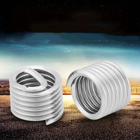 100 Pièces Insert de Réparation Filetés M6 en Acier Inoxydable 304, Manchons Filetés pour Vis, Kit Assortiment