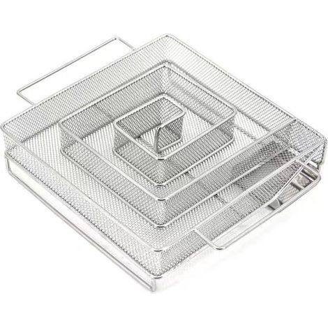 Plateau à Fumée Carré pour Barbecue en Acier Inoxydable 304 - Outil de Fumage Uniforme (1/4)