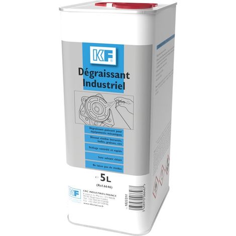 Nettoyant dégraissant industriel 5 L – Évaporation contrôlée – Pour métaux – Dégraissant puissant sans résidu – CRC