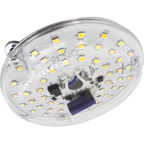 Ventilateur de plafond LED de remplacement, 4 pouces, 15w, 3CCT, 3000K, 4000K, 6000K, 3 couleurs, Kit de rénovation rond à intensité variable, 230V (1/5)