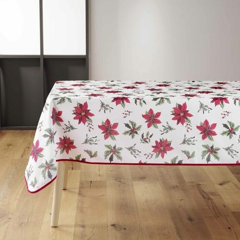 Nappe rectangle 150 x 240 cm polyester imprimé Amaryllis (1/3)