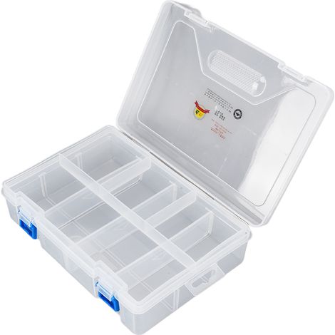 Herausnehmbare, transparente Aufbewahrungsbox aus Kunststoff für Accessoires, Schmuck und Chips (1/5)