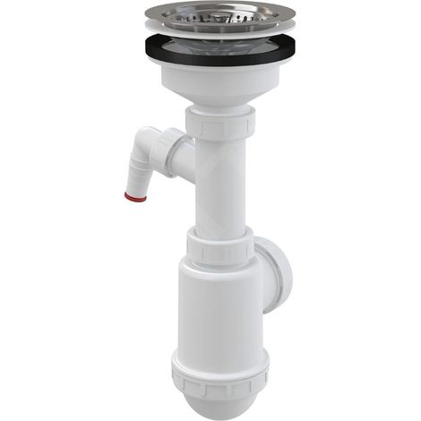 Alca - Siphon pour évier, avec raccord, en plastique A446P-DN50/40