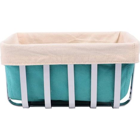 Cesta metálica con inserto de acero inoxidable para fruta y pan, cesta miniatura decorativa para almacenamiento y presentación - Crezuo
