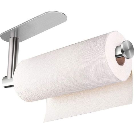 1 Porte-essuie-tout Divers accessoire de portail, en acier inoxydable, sans perçage, pour cuisine, compatible rouleaux standard (1/5)
