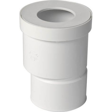 Pipe droite pour WC excentrée diamètre 100 mm en PVC blanc – Ajustement facile pour alignement – QW810E (1/5)