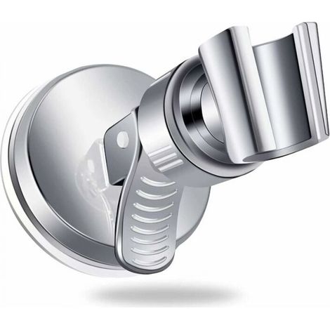 Support de douche, support à ventouse pour douchette, accessoire de douche mural économique, curseur de douche universel remplaçable (support) (1/3)