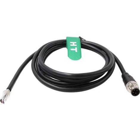 Câble d'alimentation mâle M12 A-Code à 4 broches pour capteur d'aviation à fil nu pour automatisation de contrôle industriel, réseau périphérique, CANopen, IO Link, Profibus 2 m (1/5)