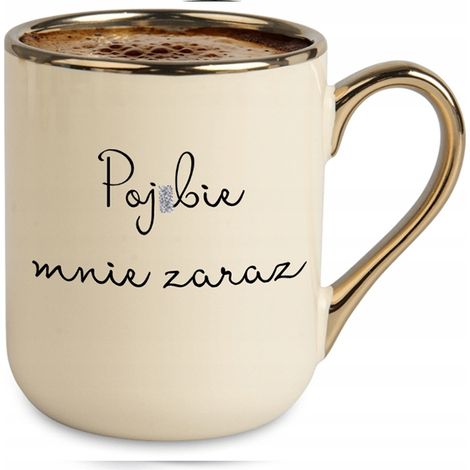 Elegante beige Tasse, lustiges Geschenk, ich werde sie verhauen, unverschämte Tassen