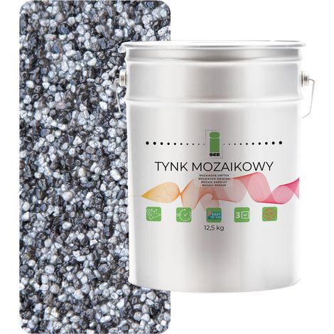 Enduit mosaïque gris classe 1I résistant au gel, résine 12,5 kg